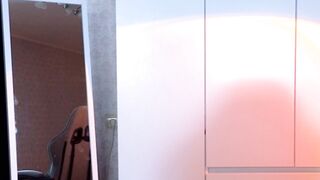 Blonde Femboy Jerks Off Her Cock And Stripteasing