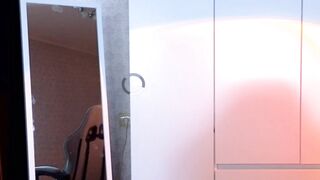 Blonde Femboy Jerks Off Her Cock And Stripteasing