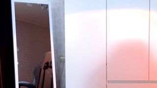 Blonde Femboy Jerks Off Her Cock And Stripteasing