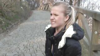 Teenage blondie gets dicked rough