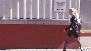 Surprise bukkake gang bang for Eva