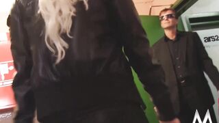 Surprise bukkake gang bang for Eva