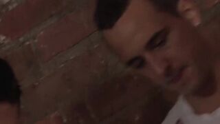 Bondage addict James Lewis throat fucked in passionate orgy