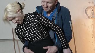 German skank goes around giving fellatio