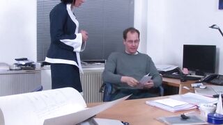 German secretary gets her butt fuck rough