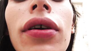 Busty shemale jerks her huge cock before being BBC fucked