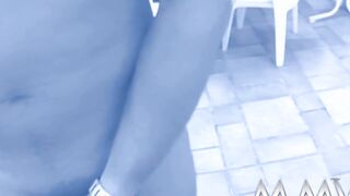 Slutty sluts gets facialized at the poolside