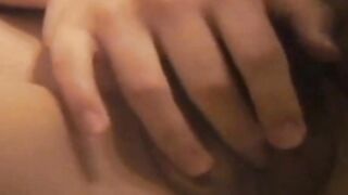 Japanese chick fingers herself on voyeur recording in room