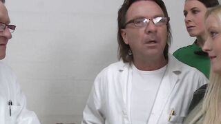 Adorable blonde 19 year old gets a doctors cure
