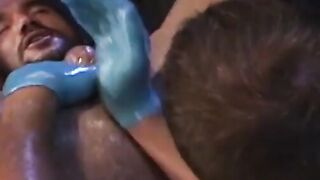 This filthy threeway pits cover man and hairy hunk Parker Williams and Performer of t