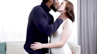 Dominant black Blade gapes the juicy pussy of young babe Akina Asmus