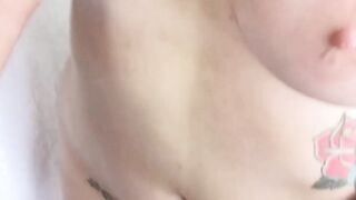 Penis starved bitch fucks into the bathroom