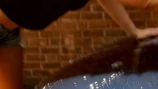 Amazing looking blondie taking dick outside