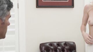 Modest Mormon darling gets horny and strokes off independent in office
