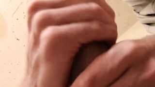Good looking guy Nolan starts playing his meatiest cock to pump the thick cream out