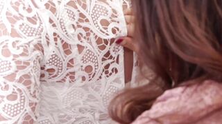Incredible looking gal seduces and licked by big ass stepmom