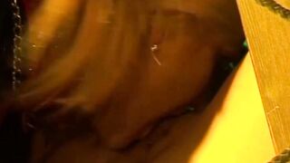 Blonde sub gets mouth toyed by her GF