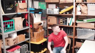 BoyPunish.com - Bearded security officer's intense pounding of a young thief's tight,