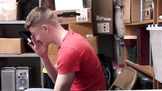 BoyPunish.com - Bearded security officer's intense pounding of a young thief's tight,