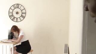 Red Haired student needs a hand with her homework