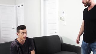 MyCreepyDad.com - Stepson's sloppy blowjob leads to a raw, jizz-filled stepdad anal s