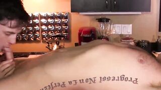 Muscled Christian Matthews spreads his legs and let me do all the cock sucking