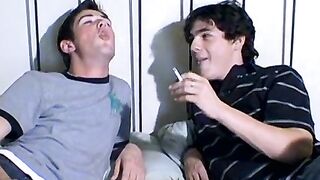 Chainsmokers Shane Allen and David Reed go wild in an intense cock sucking and ass fu