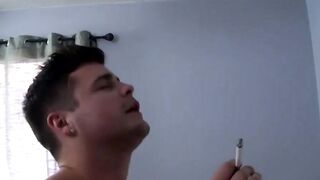 Chainsmoker Austin Reid gives a deep pounding into the ass of handsome Dustin Fitch