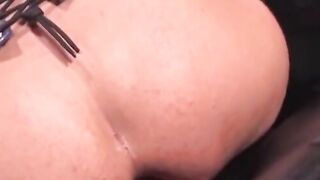 InfernoDungeon.com - Gay guy enjoys spreading his gaping anus with a big red dildo