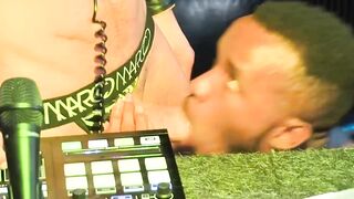 RagingXXX.com - Big-dicked DJs in a pre-party suck-off session