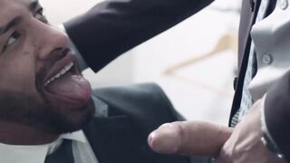 Kinky Manuel Skye gets his cock hungry ass rimmed before sex