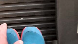 Chesty cuties ride fat penis inside the gym