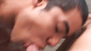 Sexy little twink becomes a prison bitch for a mature guy