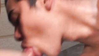 Sexy little twink becomes a prison bitch for a mature guy