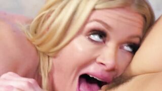 Alexis Fawx and Serene Siren lick each other out and fuck
