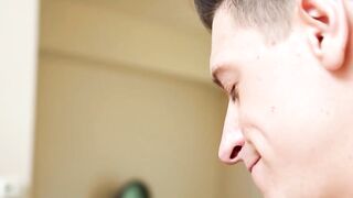 Tattoed jocks jerk off together and have bareback sex