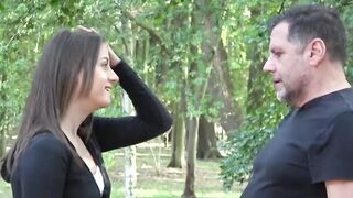 Stepdad fucks teen at the park