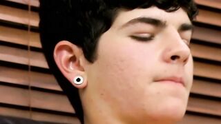Cutie interviewed before he toys his adorable asshole