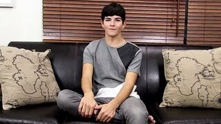 Cutie interviewed before he toys his adorable asshole