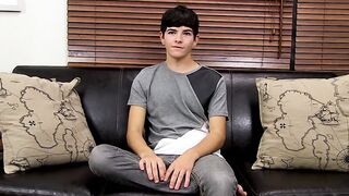 Cutie interviewed before he toys his adorable asshole