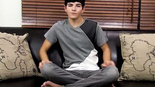 Cutie interviewed before he toys his adorable asshole