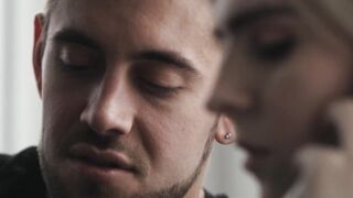 TSSexual.com - Blonde tbabe Ella Hollywood gives a sensual footjob before a rough ass