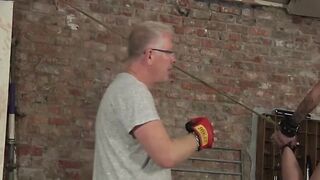 TwinkDungeon.com - Reece Bentley and Charley Cole have bondage sex outdoors