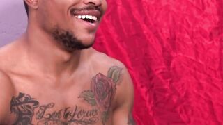 Muscular dude Chris continuously wanks his black dick to reach climax