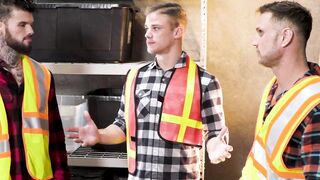 HETEROFLEXIBLE - Jock Blain O'Connor & Coworker RUIN Newbie Jonathan Taylor's Twinky Booty! DOUBLE ANAL