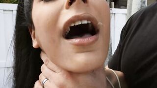 Petite Latina teen Angel Gostosa endures rough sex and domination