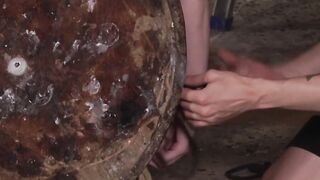 Captive Jake Hunter has his wet mouth and tight pucker fucked by his dom