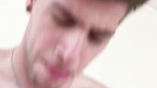 Asking my good looking roommate Arthur Joseph to ride my cock until he cums