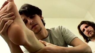 Gorgeous boys Chain and Marke shares an intense foot playing session