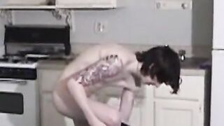 Amateur emo twink fucking sex doll after solo masturbation